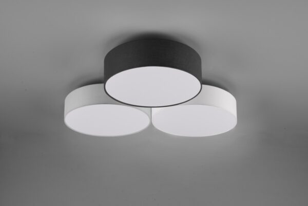 Trio 621910317 Lugano LED Přisazené stropní svítidlo | Teplá bílá | Šedá | 38W