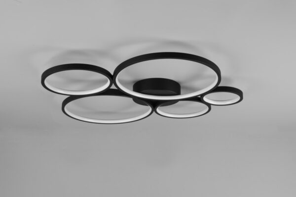 Trio 622610532 Rondo LED Přisazené stropní svítidlo | Teplá bílá | Černá | 49W