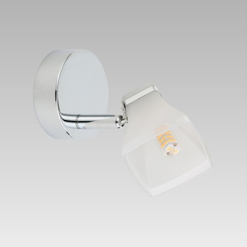 LUXERA 92062600 Quado LED nástěnní svítidlo | 4W | Bílá | Chrom | Kov