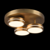 Trio 626510304 Franklin LED Přisazené stropní svítidlo | Teplá bílá | 3x8,5W | Barevný kov | Mosaz