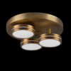 Trio 626510304 Franklin LED Přisazené stropní svítidlo | Teplá bílá | 3x8,5W | Barevný kov | Mosaz