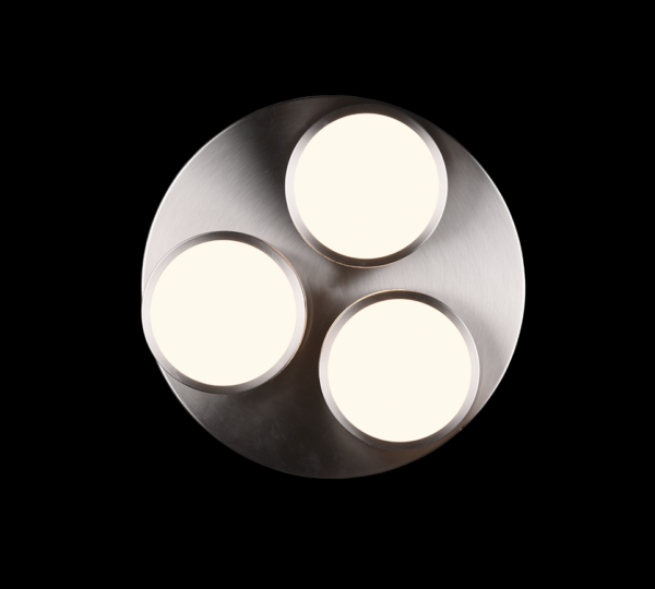 Trio 626510307 Franklin LED Přisazené stropní svítidlo | Teplá bílá | 3x8,5W | Kov | Nikl