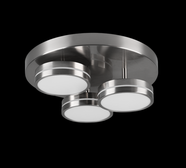 Trio 626510307 Franklin LED Přisazené stropní svítidlo | Teplá bílá | 3x8,5W | Kov | Nikl