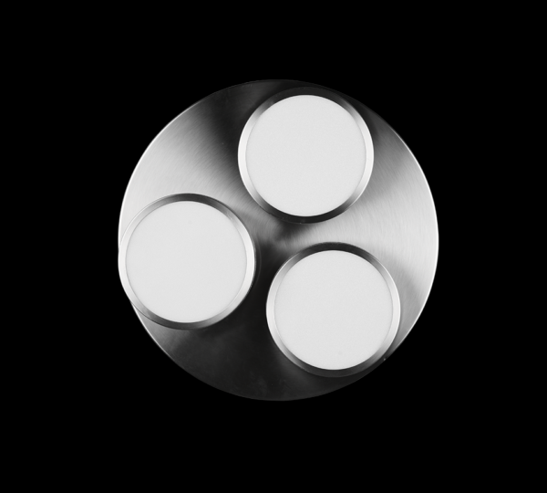 Trio 626510307 Franklin LED Přisazené stropní svítidlo | Teplá bílá | 3x8,5W | Kov | Nikl
