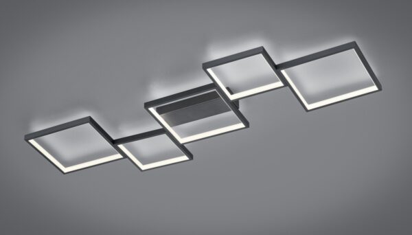 Trio 627710532 Sorrento LED Přisazené stropní svítidlo | Teplá bílá | 34=3400lmW | Černá