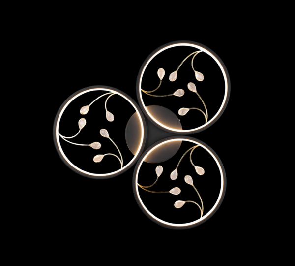 Trio 642110332 Groovy LED Přisazené stropní svítidlo | Teplá bílá | 30W | Černá