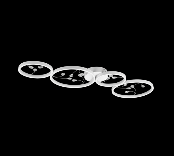 Trio 642110431 Groovy LED Přisazené stropní svítidlo | Přírodní bílá | 37W | Bílá