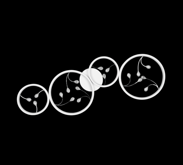 Trio 642110431 Groovy LED Přisazené stropní svítidlo | Přírodní bílá | 37W | Bílá