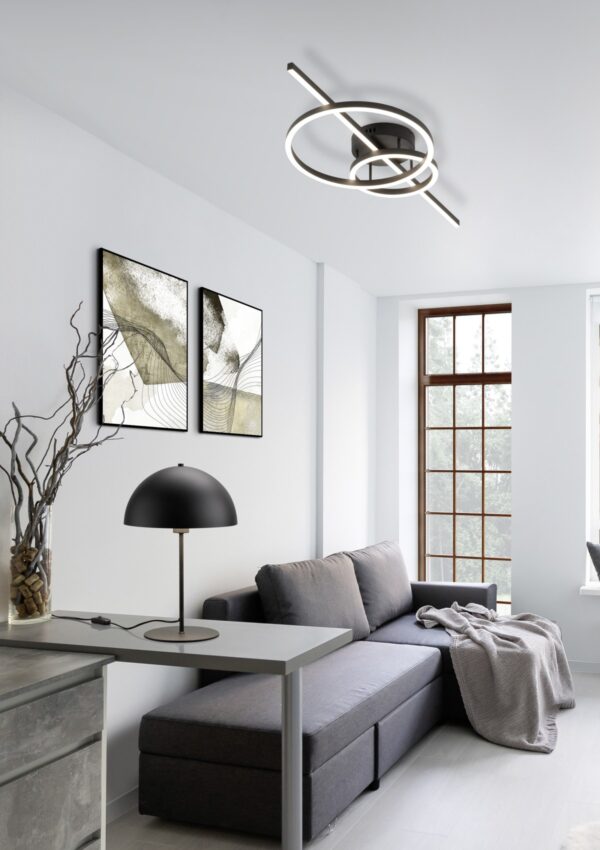 Trio 643010332 Montilla LED Přisazený lustr | Variabilní | 5,4W | Černá