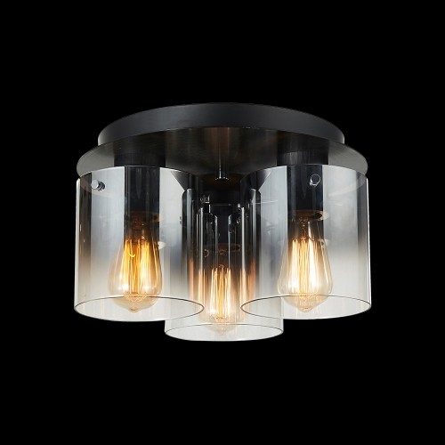 LUXERA 91064416 Moxie Stropní svítidlo | E27 | Černá | Šedá