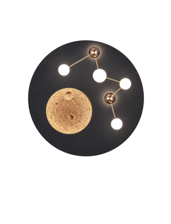 Trio 644810132 Zodiac LED Přisazený lustr | Variabilní | 42W | Černá