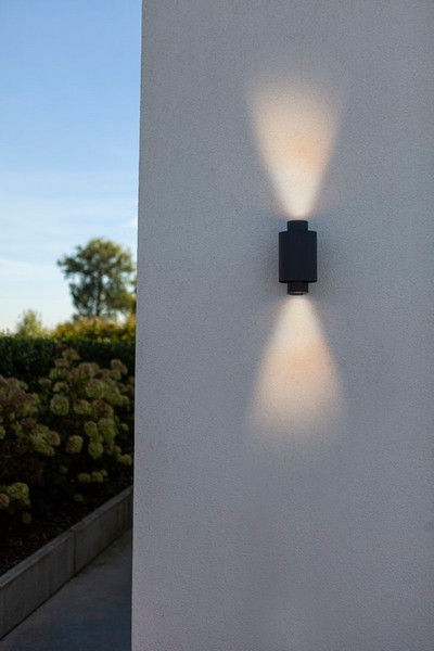 Lutec 6604002118 Cypres LED Nástěnné venkovní světlo | Šedá | 2x7W