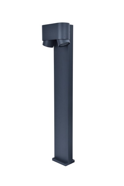 Lutec 6604004118 Cypres LED Zahradní sloupkové světlo | Šedá | 2x7W