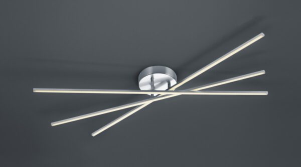 Trio 671610307 Tiriac LED stropní svítidlo | Teplá bílá | 3x8W | Kov | Nikl