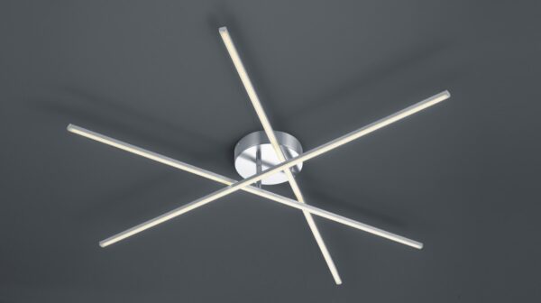 Trio 671610307 Tiriac LED stropní svítidlo | Teplá bílá | 3x8W | Kov | Nikl