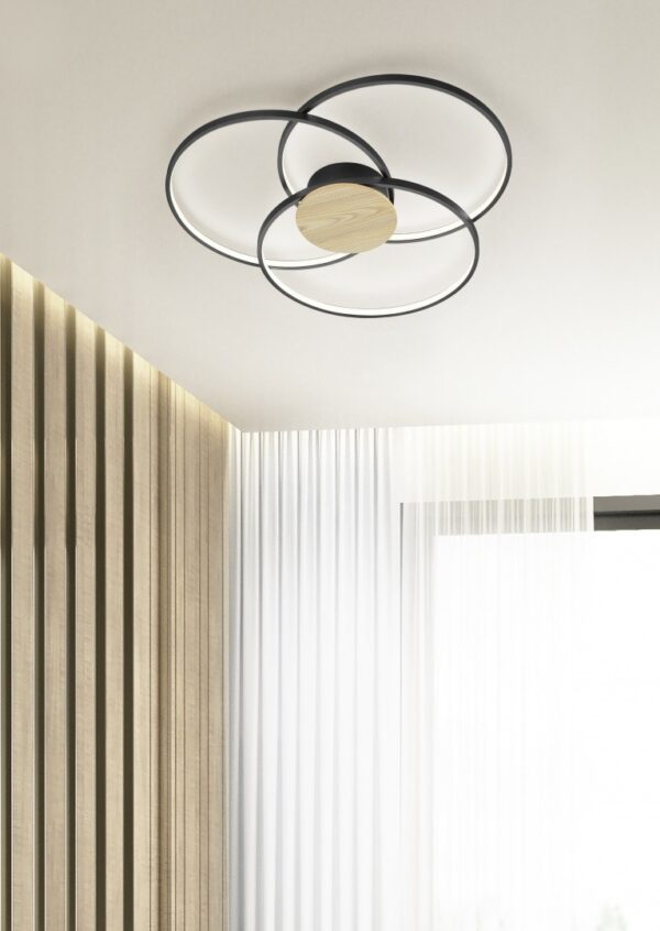 Trio 673210332 Sedona LED stropní svítidlo | Teplá bílá | 40=3600lmW | Černá