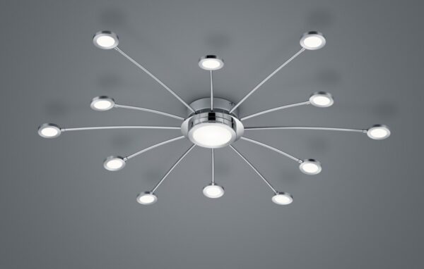Trio 673311306 Rum LED Přisazené stropní svítidlo | Variabilní | Chrom | Kov | 12x2,1W6,6W