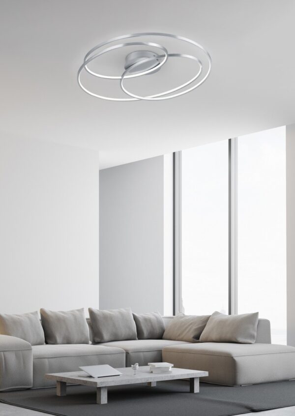 Trio 673916007 Gale LED Přisazené stropní svítidlo | Teplá bílá | Kov | Nikl | 38W