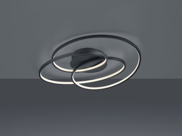 Trio 673916032 Gale LED Přisazené stropní svítidlo | Teplá bílá | 38=3850lmW | Černá