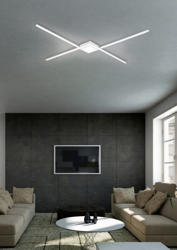 Trio 674410331 Oxford LED stropní svítidlo | Teplá bílá | 27W | Bílá