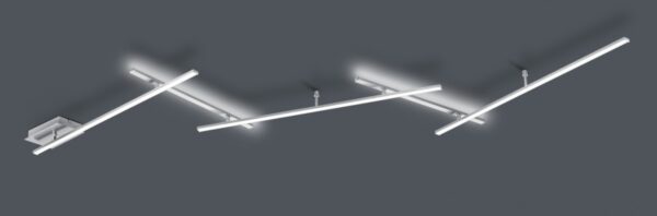 Trio 674610507 Indira LED lustr | Teplá bílá | 3x6W | Kov | Nikl