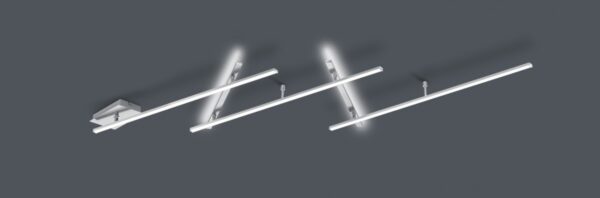 Trio 674610507 Indira LED lustr | Teplá bílá | 3x6W | Kov | Nikl