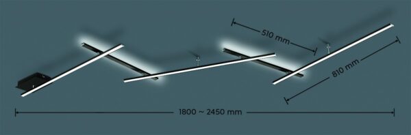 Trio 674610532 Indira LED Přisazené stropní svítidlo | Teplá bílá | 25W | Černá