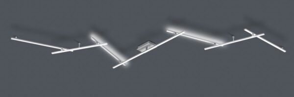 Trio 674610707 Indira LED Přisazený lustr | Teplá bílá | 20W | Kov | Nikl