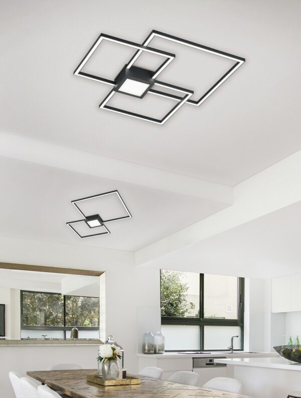 Trio 676210442 Hydra LED stropní svítidlo | Teplá bílá | 38=4000lmW | Černá