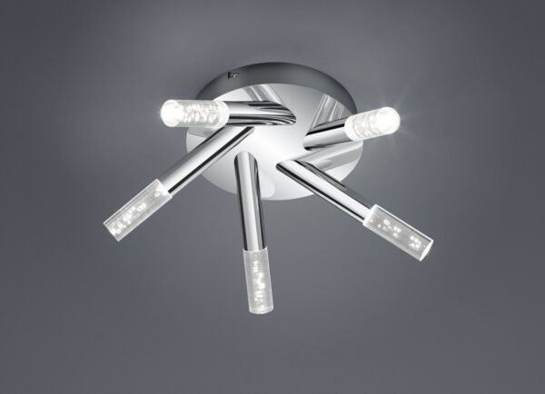 Trio 682410506 Bolsa LED stropní svítidlo | Teplá bílá | 5x3W | Chrom | Kov