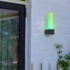 Lutec 5000501118 Dropa LED Nástěnné venkovní světlo | RGB | Variabilní | 9W | Šedá | 9