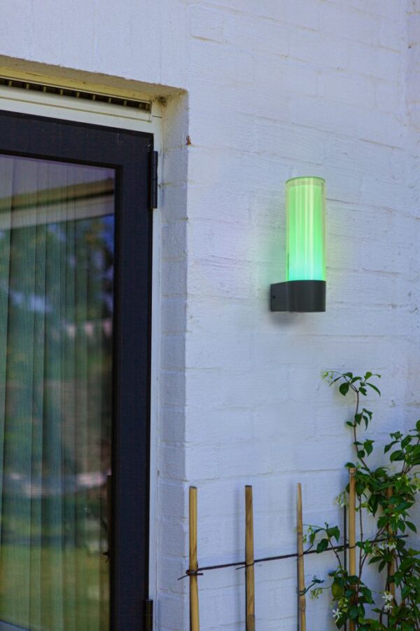 Lutec 5000501118 Dropa LED Nástěnné venkovní světlo | RGB | Variabilní | 9W | Šedá | 3