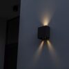 Lutec 5104003012 Gemini LED Nástěnné venkovní světlo | Teplá bílá | Černá | 10W