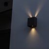 Lutec 5104003012 Gemini LED Nástěnné venkovní světlo | Teplá bílá | Černá | 10W