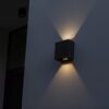 Lutec 5104003012 Gemini LED Nástěnné venkovní světlo | Teplá bílá | Černá | 10W