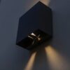 Lutec 5104003012 Gemini LED Nástěnné venkovní světlo | Teplá bílá | Černá | 10W