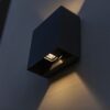 Lutec 5104003012 Gemini LED Nástěnné venkovní světlo | Teplá bílá | Černá | 10W