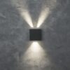Lutec 5104005118 Gemini LED Nástěnné venkovní světlo | Přírodní bílá | Šedá | 10W