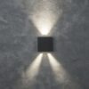 Lutec 5104005118 Gemini LED Nástěnné venkovní světlo | Přírodní bílá | Šedá | 10W