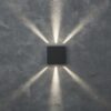 Lutec 5104005118 Gemini LED Nástěnné venkovní světlo | Přírodní bílá | Šedá | 10W