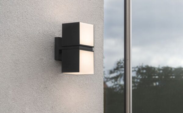 Lutec 5193801012 Cuba LED Nástěnné venkovní světlo | Teplá bílá | Černá | 24,4W | 3000 K
