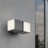Lutec 5193808118 Cuba LED Nástěnné venkovní světlo | Přírodní bílá | Šedá | 24,4W | 4000 K