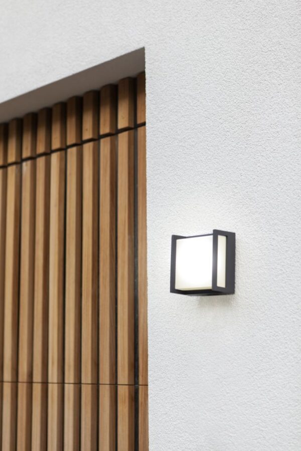 Lutec 5195404118 Qubo LED Nástěnné venkovní světlo | přírodní bílá bílá | Šedá | 9,5W | 4000 K