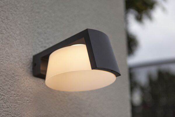 Lutec 5206001118 Moon LED Nástěnné venkovní světlo | Teplá a přírodní bílá | Šedá | 11,1W | 3000 - 4000 K