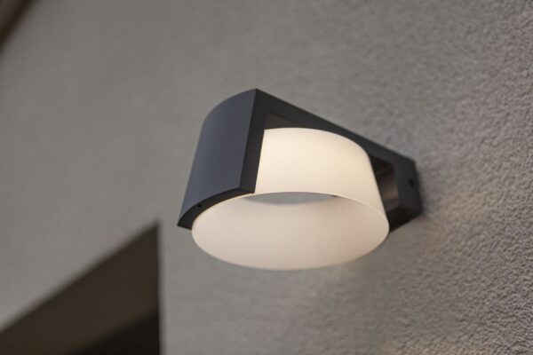 Lutec 5206001118 Moon LED Nástěnné venkovní světlo | Teplá a přírodní bílá | Šedá | 11,1W | 3000 - 4000 K