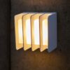 Lutec 5289401469 Gridy LED Nástěnné venkovní světlo | Teplá bílá | Bílá | 14,5W | 3000 K