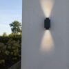 Lutec 6604002118 Cypres LED Nástěnné venkovní světlo | Šedá | 2x7W