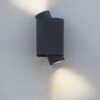 Lutec 6604002118 Cypres LED Nástěnné venkovní světlo | Šedá | 2x7W