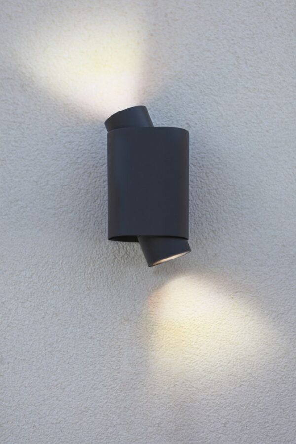 Lutec 6604002118 Cypres LED Nástěnné venkovní světlo | Šedá | 2x7W