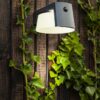 Lutec 6906001118 Moon LED Nástěnné solární venkovní světlo | Přírodní bílá | Šedá | 9,5W | 4000 K